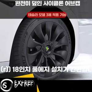 테슬라 모델3 휠커버 휠튜닝 휠캡 제품 18인치 1개