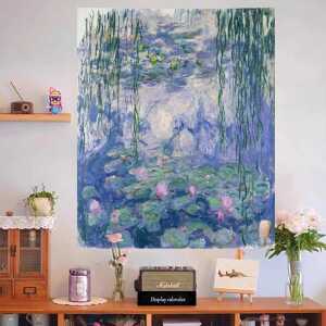 야자수 바다 37x28인치 대형 레트로 무늬 풍경 그림 제품 포스터 가림막 해변 패브릭 태피스트리 클래식 가