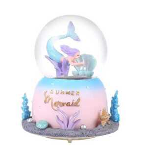 크리스마스 스노우볼 인어공주 워터볼 크리스털 볼 오르골 소품 제품 회전