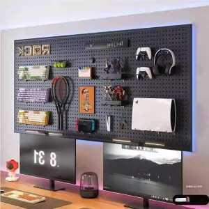 벽걸이타공판 선반 후크 정리대 대형 제품 거치대 매장용 소품