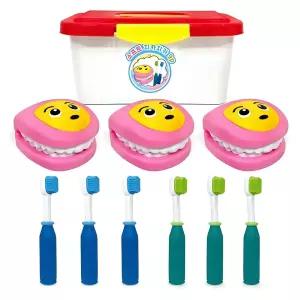 문센교실 칫솔질 학습교구 치아모형 양치놀이세트/ 아동센터 썩은니 바른습관 이닦기