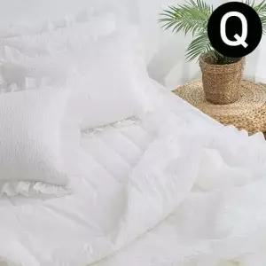 해피니 크리미 아사 여름 이불 패드세트 퀸 Q 화이트 베개솜 별매