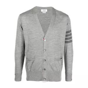 [명품] 4바 스트라이프 울 가디건 라이트그레이 MKC002B Y1014 055
