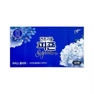 피죤 건조기시트 섬유유연제 아이스플라워 40매