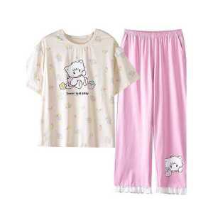 반소매 긴기장 잠옷 제품 상하의 세트 파자마 홈웨어