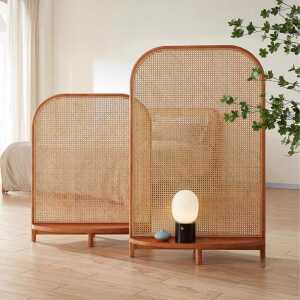 아치형 라탄파티션 공간분리 가벽 이동식칸막이 원룸 소형 제품