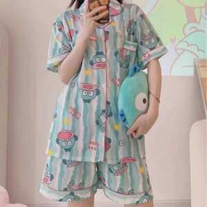 산리오 캐릭터 파자마 세트 상하의 잠옷 제품 패턴 홈웨어 한교동