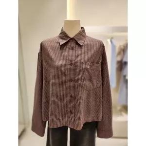 [SOUP](하남점)숲 크랍 체크 셔츠 (SB9LS32)