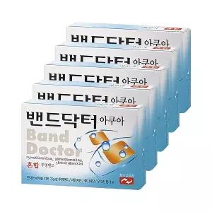 [밴드닥터] 아쿠아 혼합 5개 (40매)/일회용반창고/상처/방수밴드