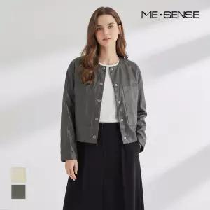 [미센스] 라운드넥 가죽자켓_MB42LEMD01Z