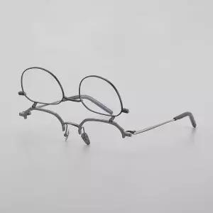 플립업 안경테 티타늄 초경량 레트로 디자인 노안 근시