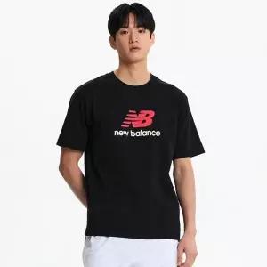 [뉴발란스] 매장판 공용 로고 반팔티 블랙 NBNEF22401-19