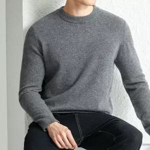 [모로엠] 남성 긴팔 스웨터 레귤러핏 부드러운 니트 ON-KN-QWFG95H9