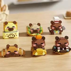 [퍼즐피플]나노블럭 미니 카피바라 동물 6종 세트 1632조각(PCS)