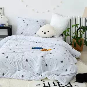 사계절 고양이 차렵이불 먼지안나는 가을 겨울 이불패드 침대 침구 세트 슈퍼싱글 퀸