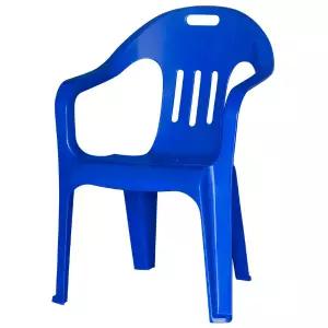 국산 웰빙 의자 파랑 등받이 팔걸이 플라스틱 편의점 포장마차 행사 포차 테라스 학교 야외