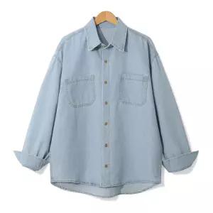 [엠엔씨][MNC] 논페이드 스톤워싱 데님셔츠 (MDLS246KD)