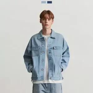 [하프클럽/]바이커 청자켓