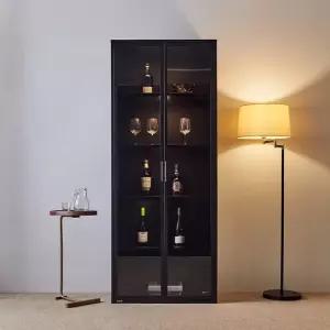 블루밍 드레스룸 800 5단 강화유리도어 수납장 DF926860