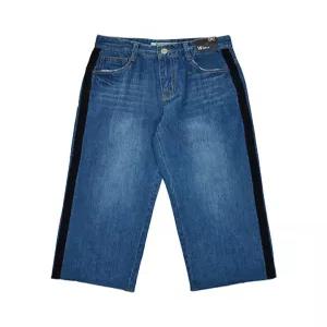 [겟유즈드][지유샵]여)벨벳테이핑 크롭 와이드 데님(FUMFDDW593M