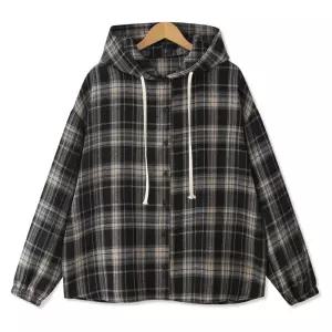 [엠엔씨][MNC] 후드 스트링 체크셔츠 (MDLS248WB)