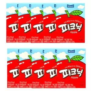피크닉 사과 200ml (10개)/팩음료/나들이/소풍/디저트/후식/간식/여행/과즙/과채/과일맛/과일음료/주스/미