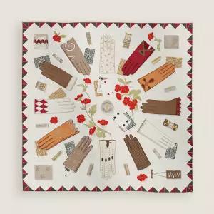 에르메스 레흐르 데 간츠 스카프 90 H004211S 01 블랑 까쎄