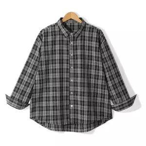 [엠엔씨][MNC] 포플린 오버핏 체크셔츠 (MDLS250LJ)