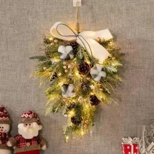 플라워트리 크리스마스 벽장식 트리 LED 토스카나 60cm 벽걸이