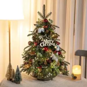 플라워트리 크리스마스 미니트리 화분 브론즈 캐롤 65cm 장식