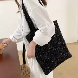 [콩심팥심]스팽글소재 데일리백 유니크 스타일 숄더백 가벼운 쇼퍼백