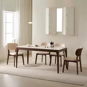 [삼익가구]시에나 포세린 통세라믹 4인용 와이드 원목 식탁 1600 테이블