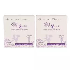 유기농본 100% 유기농 순면패드 착한 생리대 탐폰 슈퍼 12매 x 2팩
