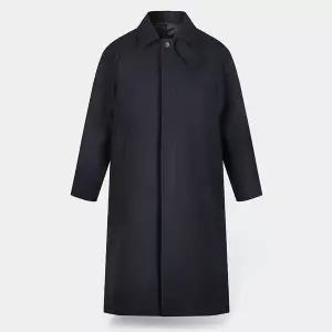 [비르반테]울 블렌드 발마칸 코트 - 다크 네이비