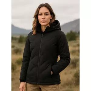 [아웃도어스/마운티아]여성 스패니 덕다운 숏패딩 다크차콜_1MQJDW2504