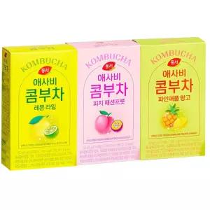 동서 애사비 콤부차 레몬라임 10T + 피치 패션프룻 10T + 파인애플 망고 10T