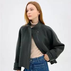 [하프클럽/S쏠레지아]에스쏠레지아 래글런 하이넥 핸드메이드 자켓 SONBZHJ530