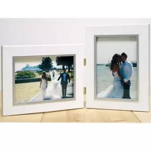 양면접이액자 가로 세로 혼합형 사진액자  A23)심플화이트