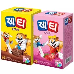 제티 2종 총 40T  딸기20T+초코20T)