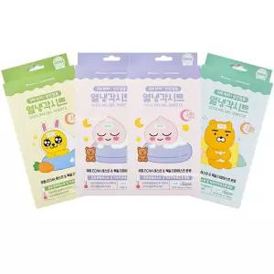 카카오프렌즈 열냉각시트 6매입 x 4개 어피치 무지 라이언/ 아기 열내림 해열 쿨링시트 냉각패치 열패치