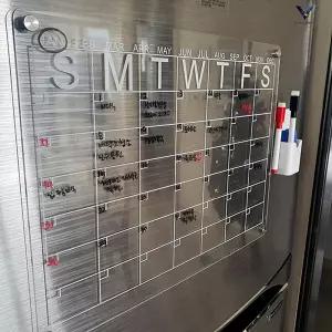 알림판 아크릴 자석 메모 보드 부착형 월간 주간 프리 스케줄러