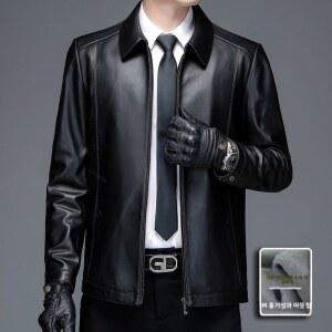 하이닝 양가죽 재킷 남성용 천연 가죽 코트 가을 겨울 두꺼운 루즈핏 대형 플리스 안감 아우터웨어