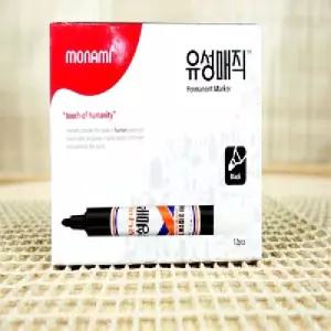 모나미유성매직700(흑)12입/모나미/유성/매직/유성펜/검정/흑색/검은색/블랙/유성매직/1다스/단색/안번지는