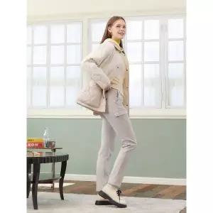 [아웃도어스/베네통 골프]여성 아웃포켓 본딩 기모바지 베이지