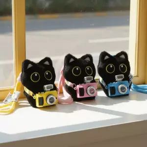 프롬헤븐 카메라 고양이 인형 키링 가방 열쇠고리
