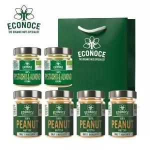 [에코노체] 유기농 100% 땅콩300g*4+피스타치오&아몬드175g*2+쇼핑백1