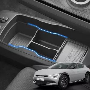 지파츠 EV6 페이스리프트 호환 하단 콘솔 트레이 수납함 논슬립 친환경 실리콘 소재