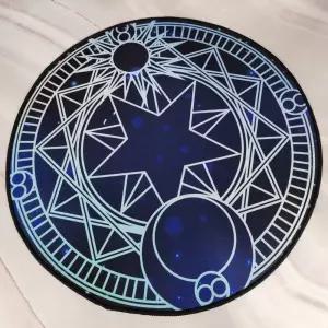 타로 스프레드천 원형 러그 매트-비전 블루 | 타로모이