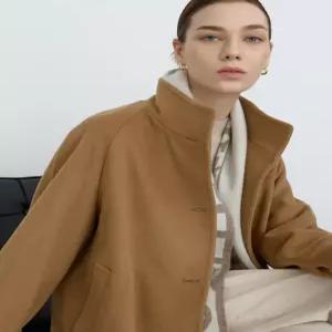 닥스 여성 24FW [클리어런스][스테디셀러][캐시미어] 베이지 스티치 포인트 숏코트 WKCO4D992CM