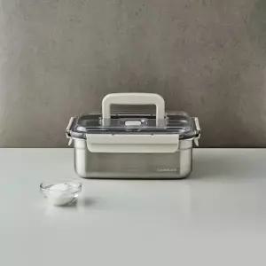 [락앤락][본사][1+1] NEW 숨쉬는 스텐 김치통 직사각 3L (LST829BS2)